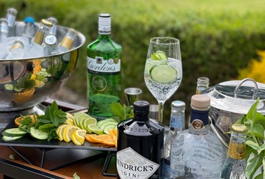 Gin Tasting for the village including a local tipple