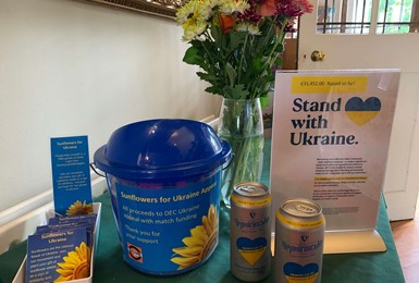 Sunflowers & Lager for the Ukraine Appeal at Cedars Villages