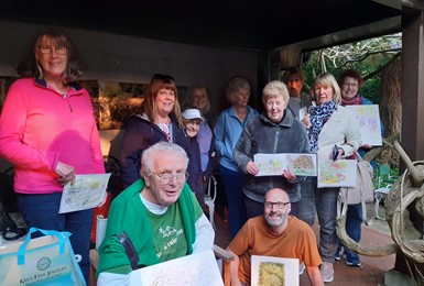 Berkhamsted Art Society meet in Castle Village Gardens