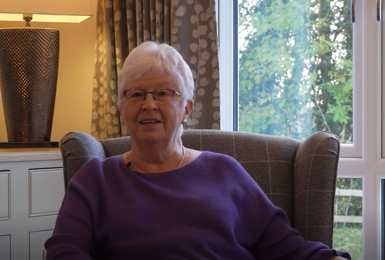 "Knowing that there's help on hand 24/7 makes me relaxed. I love it here."
