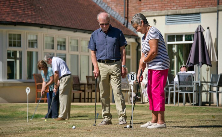 Blagdon Village Retirement Villages In Taunton Residents Enjoying Games