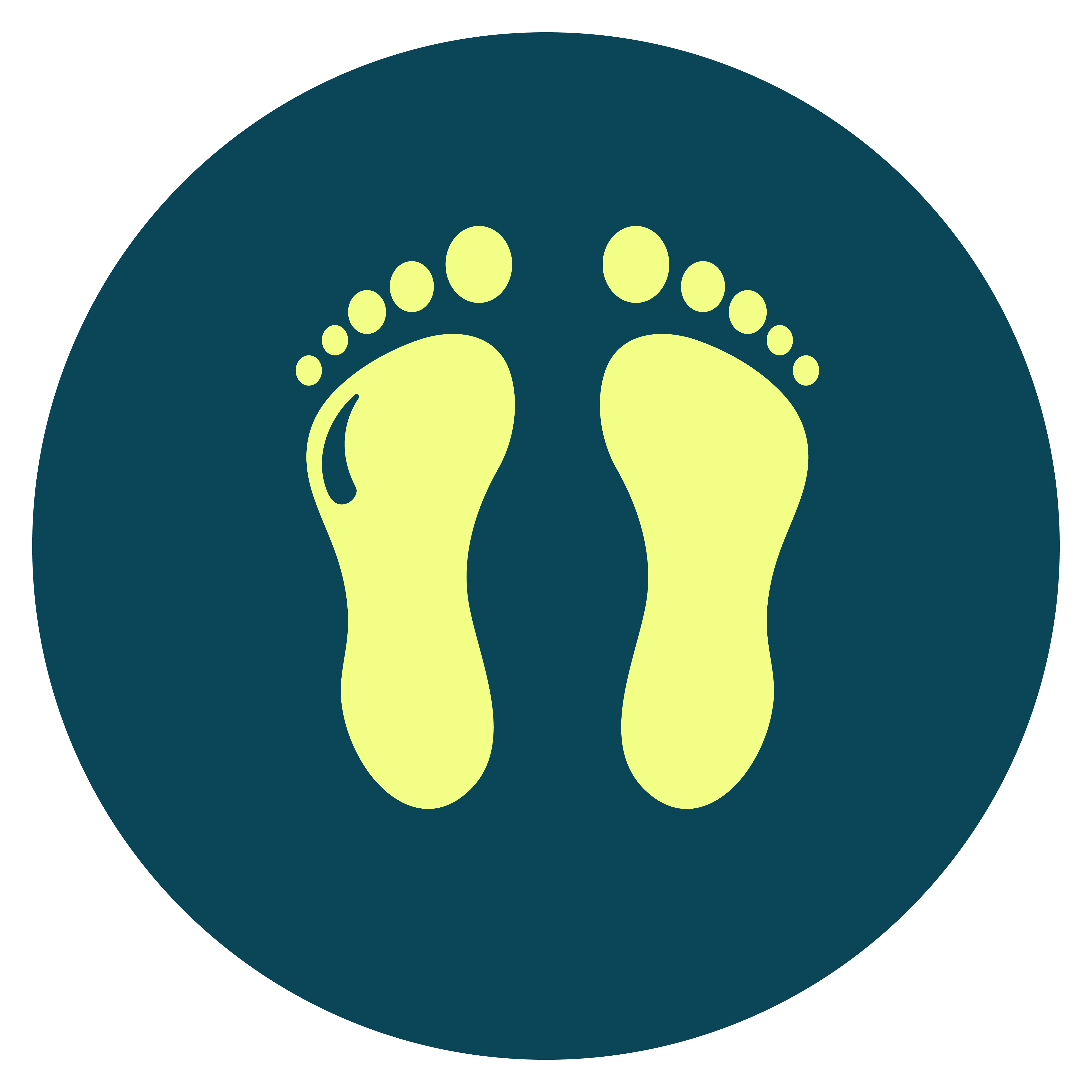 Thrive Living Icon Design Yellow On Blue Chiropodist