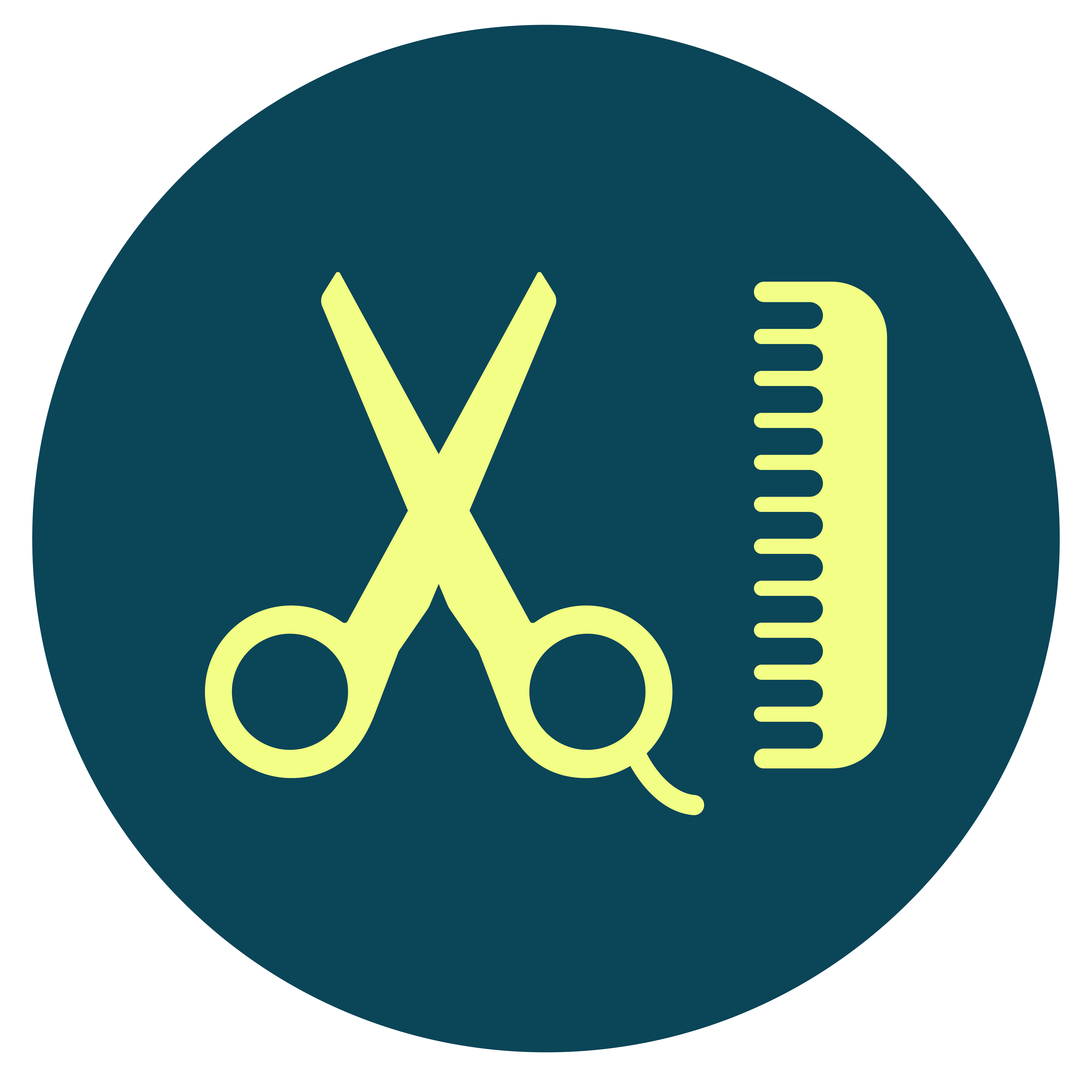 Thrive Living Icon Design Yellow On Blue Hairdressers